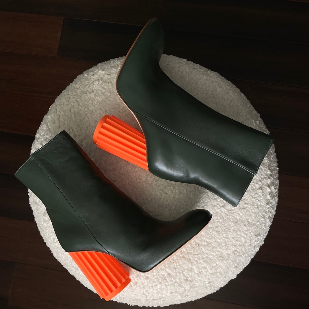SOLD Green Emily in Paris “AGL” Booties